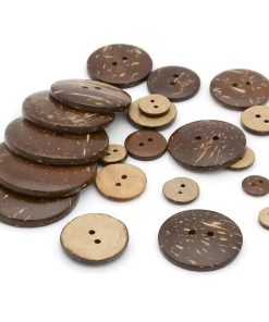 2 delikli Hindistan cevizi düğmesi (14L - 48L)