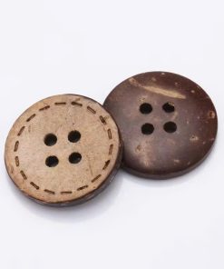 Lazerle işlenmiş Hindistan cevizi düğmesi (18L - 32L)